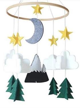 Starry Clouds Moon Wind Chime Handmade Infant Bed Hanging