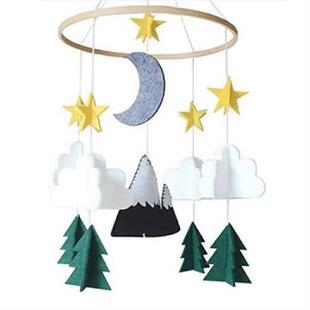 Starry Clouds Moon Wind Chime Handmade Infant Bed Hanging