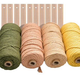 3mm Macrame Cord Solid Color Cotton Thread Handmade Craft Ac