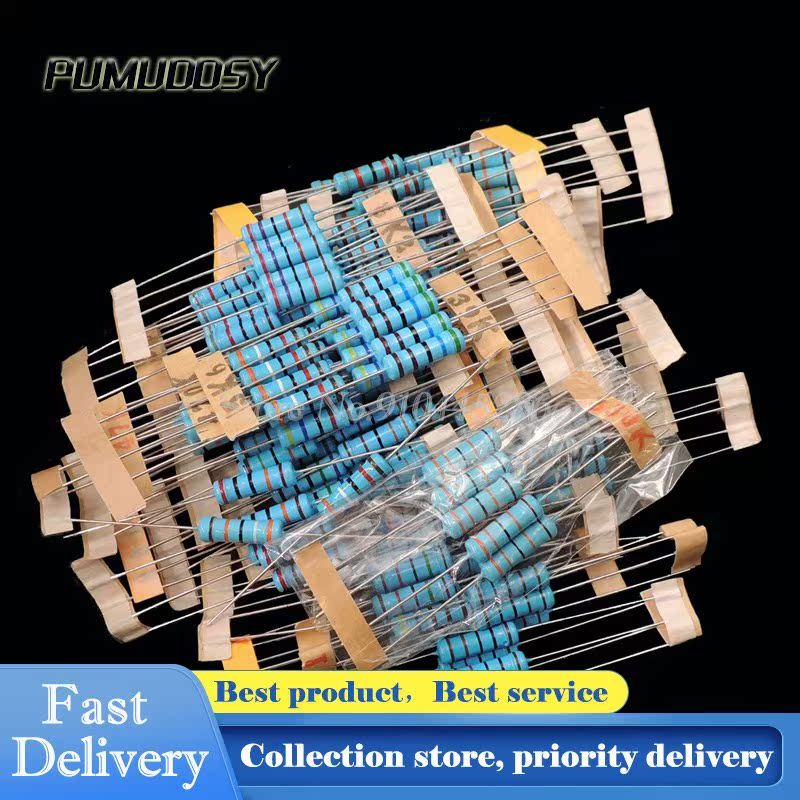 300 pcs  2W Metal Film Resistor Kit 1% Resistor Assorted Kit