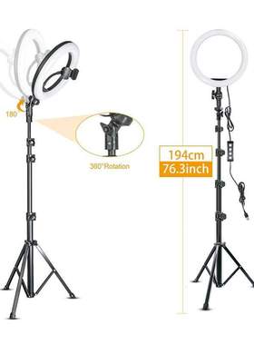 LED Ring Light 10-inch with Tripod Stand Selfie Ringlight Vi