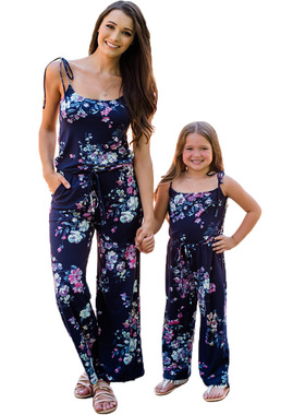 Conjunto de ropa de madre e hija, monos florales, ropa a jue