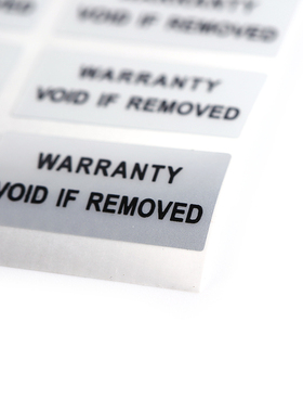 Printed Security Seals Tamper Evident Warranty Void Labels