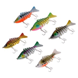 10cm/15.6g Plastic Segmented Fishing Lure 7 Sections Bass