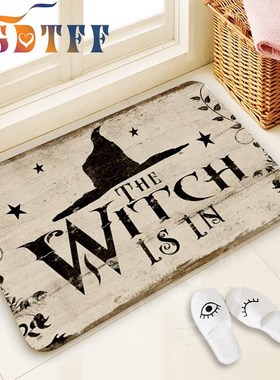 Halloween Decoration for Home Bathroom Mat The Witch Is In