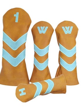 4pcs Golf Head Cover Driver Fairway Wood Covers Protector Sl