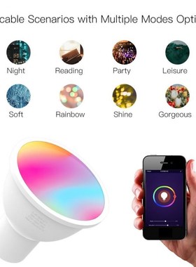 1pcs GU10 WiFi Smart LED Bulbs RGBCCT 4.5W Bulbs Lampada APP