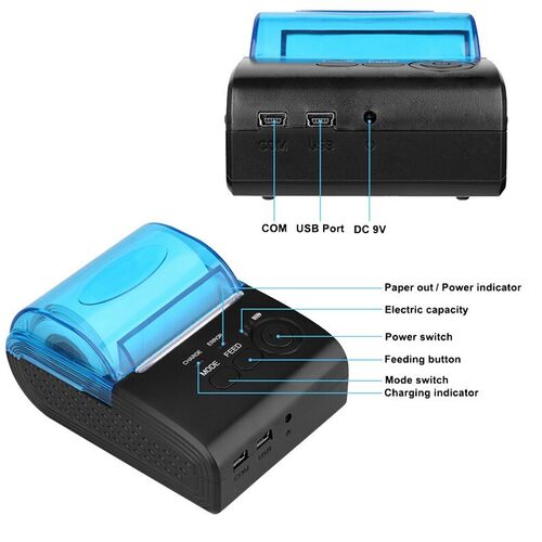 AAAJ-Portable Mini Bluetooth hermal Receipt Printer icker Pr