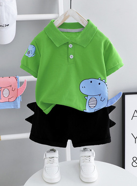 Summer Boy T Clothes Sets Cute Animal Cotton Material Baby S