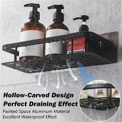 2pcs  No-drill Bathroom Shelves Corner Shelf Shower Storage