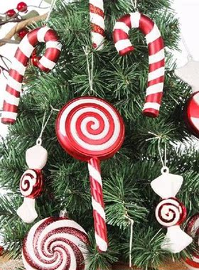 1Box PVC Christmas Decoration Large Candy Cane DIY Xmas