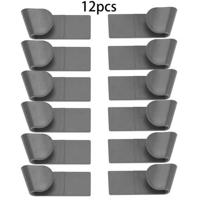 12Pcs Wall-Mounted Pot Rack Spoon Rack Free Hole Wall Hangin