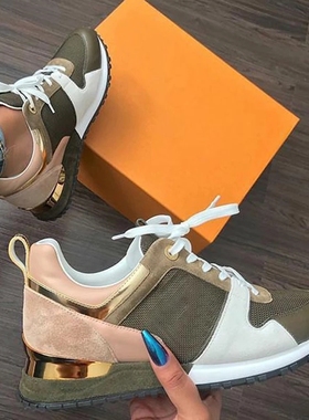 Women Sneakers Fashion Mixed Color Platform Sport Shoes Casu