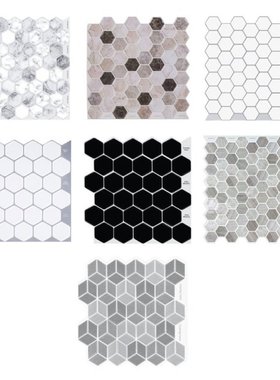 2022 New 3 Sheets Self-Adhesive Decals Waterproof Hexagon Wa