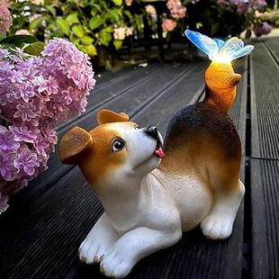 Animal Statue Resin Statues Landscape Garden Solar Bunny