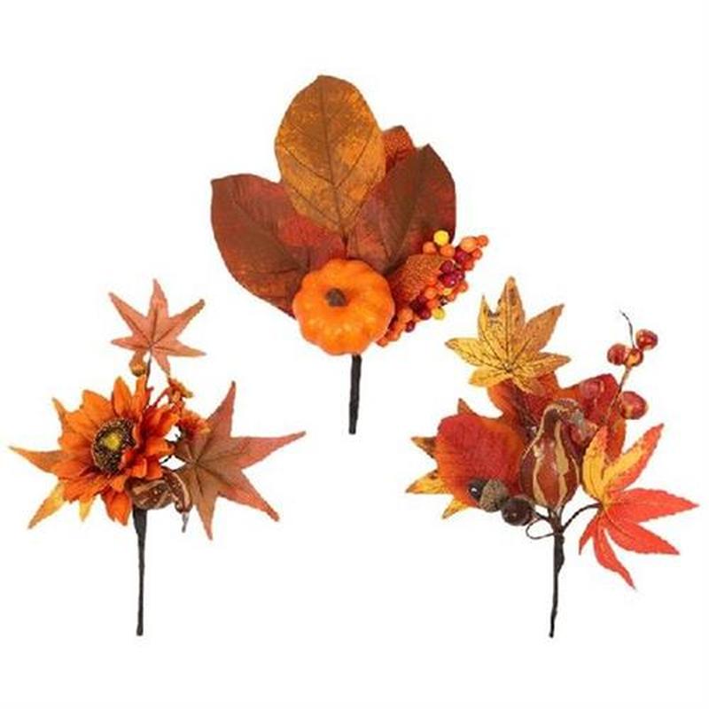 Thanksgiving Branches 3 Pcs Fall Artificial Silk Maple