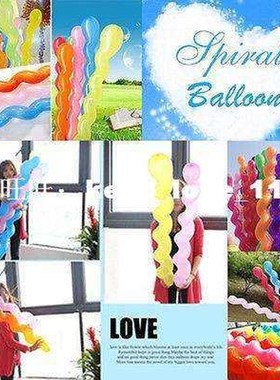 100pcs Twist Spiral Long Latex Balloons Wedding Birthday P