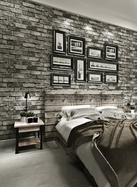 Modern Vintage Brick Textured Wallpaper For Walls Decor Embo