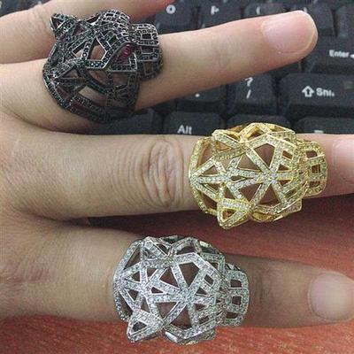 Zlxgirl jewelry Rhodium Silver plated color leopd animal f