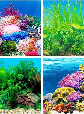 Aquarium Landscape Sticker Poster Fish Tank 3D Background St