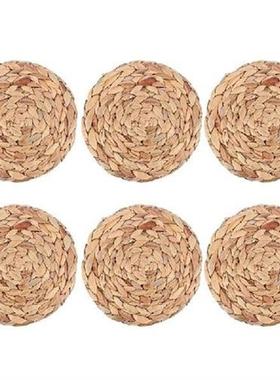 6Pack Round Woven Placemats for Dining Table, 7.8 Inch