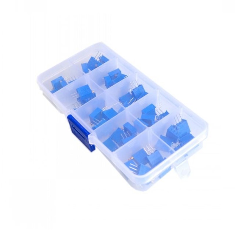 50Pcs/Lot 3296W Multiturn Trimmer Potentiometer Kit High Pre