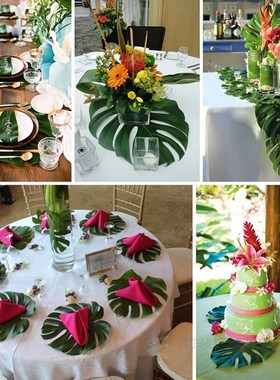 Tropical palm leaves 14 inch Big monstera leaf Artificial pl