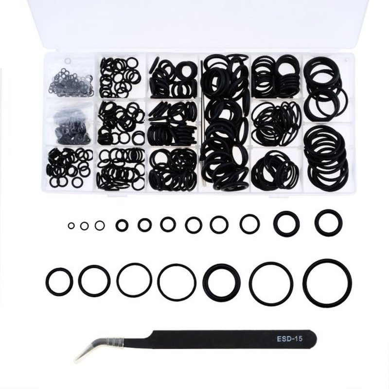 500PCS/Box O Ring Rubber Washer Seals Assortment Black O-Rin