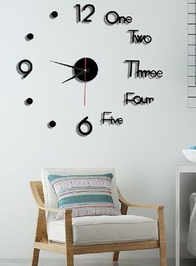 3D DIY Jam Dinding Besar Desain Modern Stiker Dinding Diam