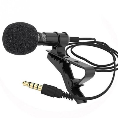 3.5 mm Microphone Clip Tie Collar for Mobile Phone Speaking
