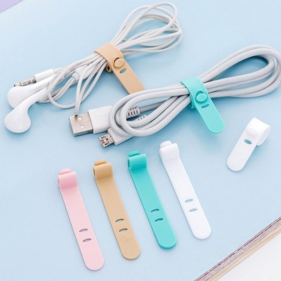 4pcs/Pack Solid Color Cable Winder Organizer Wire Data Line