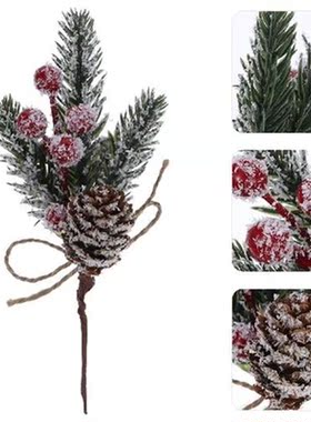 Picks Pine Xmas Branches Berry Flower Stem Berries Diy