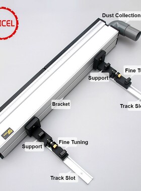 Aluminium Profile Fence with Scale and Sliding Brackets Tool