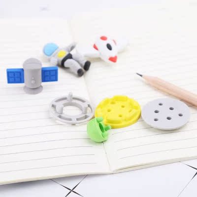 6pcs/set Kawaii Rubber Cake Dessert Cup Eraser Set For Kids