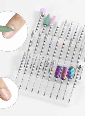 10Pcs Cuticle Clean Nail Drill Bits Set Nail Tungsten Steel