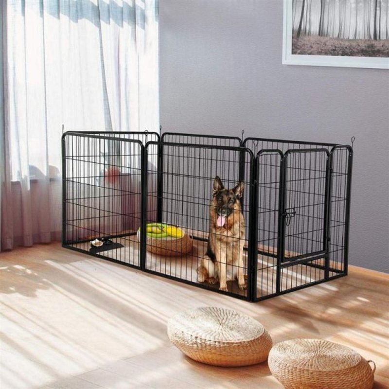 Foldable Pet Playpen Iron Fence Puppy Kennel House Exercise