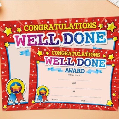 50PCS Student Prizes English Training Award certificate pape