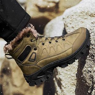 Brand Fashion Winter Mens Boots Super Warm Fur Men Snow Boo