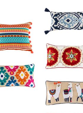 Boho Decorative Pillow Cover Comfy Tufted Cushion Case Geome