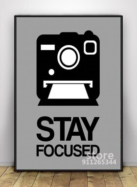 Stay Focused Polaroid Camera Poster 1 Wall Canvas Decoratio