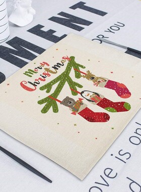 Christmas Table Napkins 42X32cm Cloth Mat Tea Towels Fabric