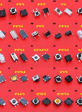 Cltgxdd 25models Micro Push Button Tactile Tact Switch Rese