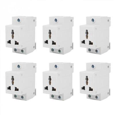 6pcs Power Socket 250V 10-16A Safe Modulization low resistan