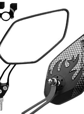 2 Packs Bike Rearview Mirrors Shatterproof Glass Bike