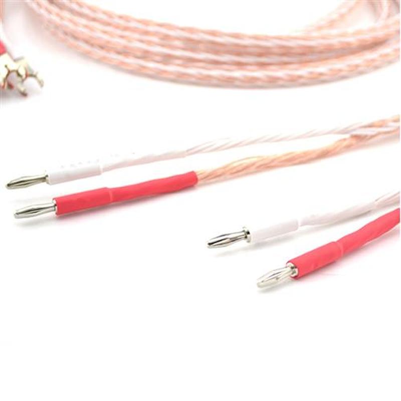 Pair 8TC OCC copper HIFI Speaker Cale Audiophile loudspeake