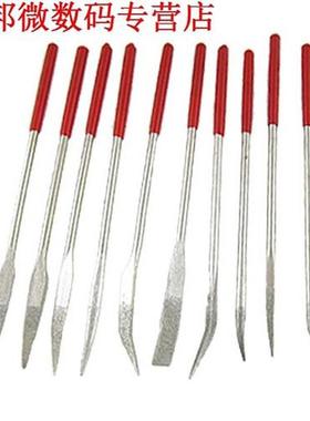 2X160x4mm Lapidaire Gebogen Diamant Naald Bestanden Rood Han