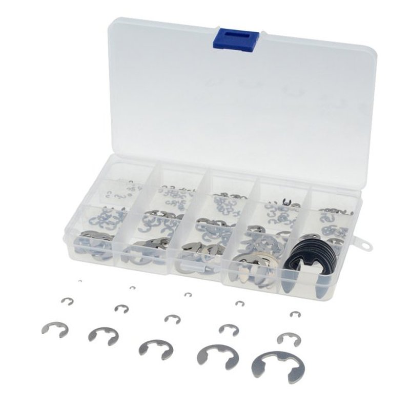 225PCS 304 Stainless Steel E Clip Washer Assortment Kit 1.5-