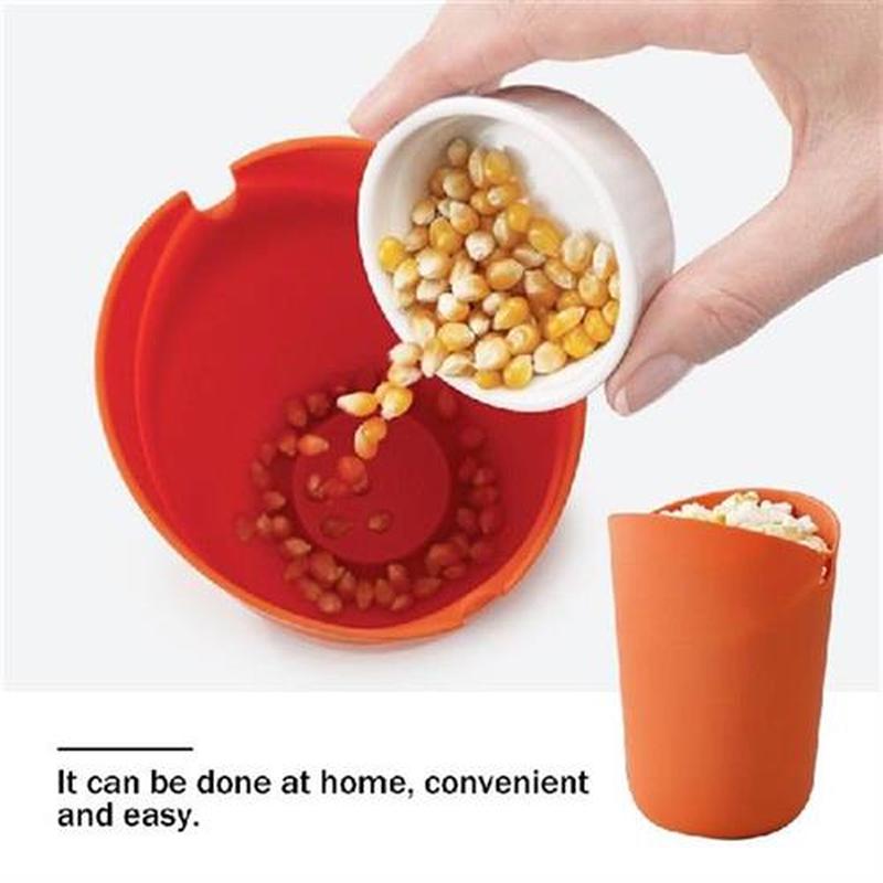 1pcs Foldable Silicone Popcorn Bucket Popcorn Bowl Food