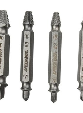4Pcs Damaged Screw Extractor Set Easily Remove Stripped or D
