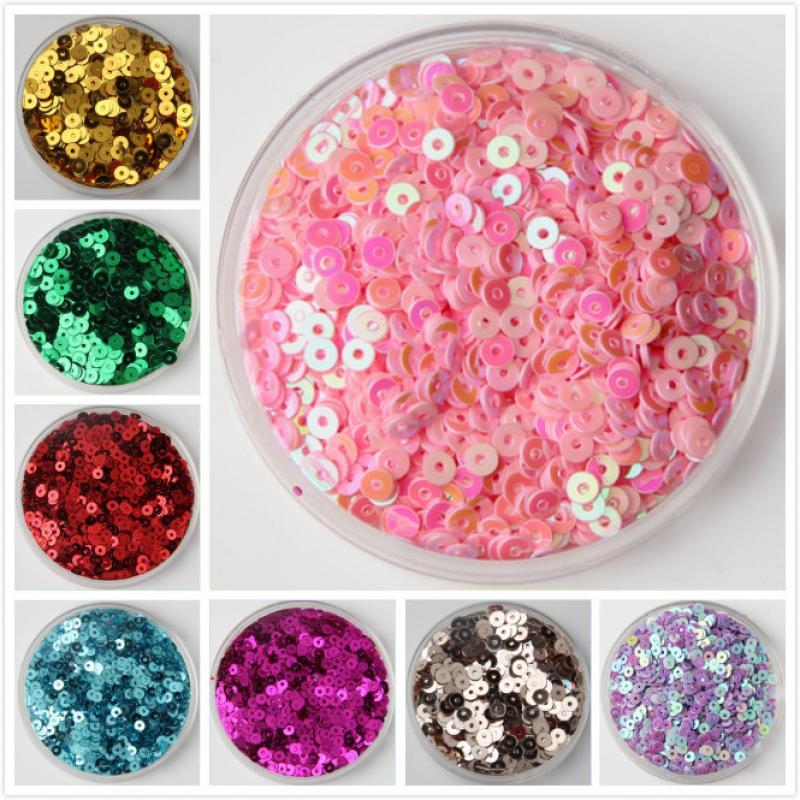 3mm 4mm 5mm 6mm Matting Sequin PVC Flat Round Dull Polish